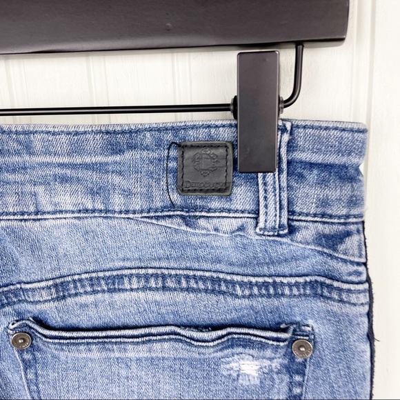 Democracy Flex-ellent Ankle Jeans Side Stripe Distressed Denim Women's Size 4 - Picture 7 of 10